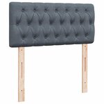 vidaXL Cadre de lit ottoman avec matelas gris foncé 90x190 cm velours