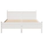 vidaXL Cadre de lit sans matelas blanc 150x200 cm bois de pin massif