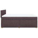 vidaXL Sommier à lattes de lit avec matelas Marron foncé 140x190 cm
