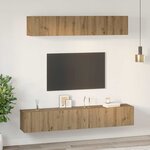 vidaXL Ensemble meuble TV 5 Pièces Chêne artisanal Bois d'ingénierie
