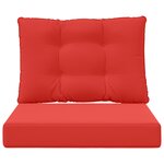 vidaXL Coussin de canapé d'extérieur 2 Pièces Rouge Polyester