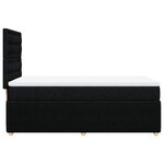 vidaXL Sommier à lattes de lit avec matelas Noir 100x200 cm Tissu