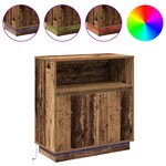 vidaXL Buffet avec LED Bois ancien 71x34 5x75 cm Bois d'ingénierie