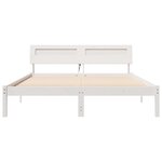 vidaXL Cadre de lit Blanc 160 x 200 cm Bois massif en pin