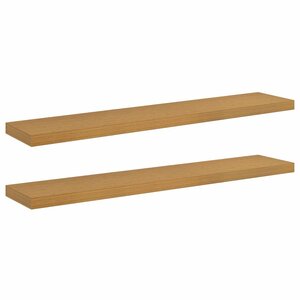 vidaXL Étagère Murale 2 Pièces Beige 120 x 23 5 x 4 cm Bois d'ingénierie