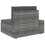 vidaXL Salon de jardin 9 Pièces Résine tressée Gris