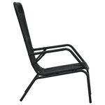 vidaXL Chaise de jardin Résine tressée Noir