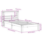 vidaXL Cadre de lit avec tête de lit sans matelas 90x200 cm