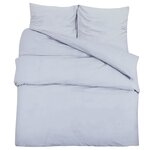 vidaXL Ensemble de housse de couette Gris 140x200 cm Coton
