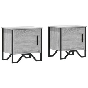 vidaXL Tables de chevet 2 Pièces sonoma gris 40x30x40 cm bois ingénierie