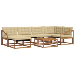 vidaXL Ensemble de canapés d'extérieur 19 Pièces Naturel et Beige