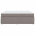 vidaXL Cadre de lit avec matelas Taupe 180 x 200 cm tissu