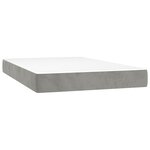 vidaXL Sommier à lattes de lit avec matelas LED Gris clair 120x200 cm