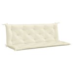 vidaXL Coussin de banc de jardin blanc crème tissu oxford