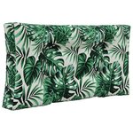 vidaXL Coussin de canapé d'extérieur 2 Pièces Motif feuille Polyester