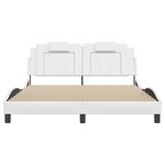vidaXL Cadre de lit avec lumières LED blanc 160x200 cm similicuir