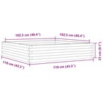 vidaXL Jardinière blanc 110x110x23 cm bois de pin massif