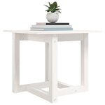 vidaXL Table basse Blanc 50x50x45 cm Bois massif de pin