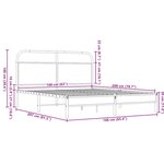 vidaXL Cadre de lit sans matelas 160x200 cm chêne marron