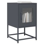 vidaXL Table de chevet anthracite 36x39x60 5 cm acier laminé à froid