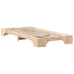vidaXL Cadre de lit Pin massif 207 x 107 x 17 cm Bois massif en pin