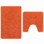 vidaXL Tapis de bain 2 Pièces Orange 50 x 50 cm Polypropylène