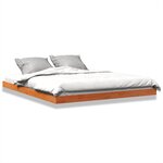 vidaXL Cadre de lit sans matelas cire marron 160x200cm bois pin massif