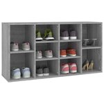 vidaXL Banc à chaussures Sonoma gris 103x30x55 cm Bois d'ingénierie