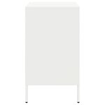vidaXL Table de chevet blanc 36x39x68 cm acier
