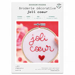 FRENCH KITS-French'Kits - Broderie décorative - Joli Cœur-Kit créatif fabriqué avec amour en France
