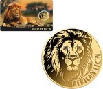 Pièce de monnaie en Or 3000 Francs g 0.031 (1/1000 oz) Millésime Gold Gift AFRICAN LION 1/1000