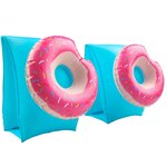 2 x brassards gonflables de natation enfants 3-6 ans  flotteurs piscine & plage - pack duo citron donut
