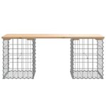 vidaXL Banc de jardin design de gabion 103x31x42 cm bois massif de pin