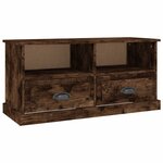 vidaXL Meuble TV chêne fumé 93x35 5x45 cm bois d'ingénierie