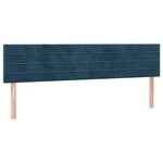 vidaXL Sommier à lattes de lit et matelas Bleu foncé 180x200cm Velours