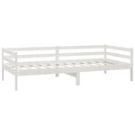 vidaXL Lit de jour sans matelas blanc bois de pin massif 90x200 cm