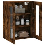 vidaXL Armoire murale chêne fumé 69 5x34x90 cm