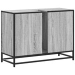 vidaXL Armoire lavabo de salle de bain sonoma gris bois d'ingénierie