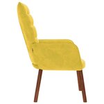 vidaXL Chaise de relaxation jaune velours