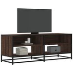 vidaXL Meuble TV chêne marron 120 5x40x46cm bois d'ingénierie et métal