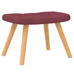 vidaXL Chaise à bascule avec tabouret Rouge bordeaux Tissu