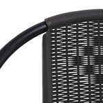 Vidaxl chaises de jardin 2 pièces plastique rotin et acier 110 kg