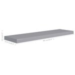 vidaXL Étagère murale flottante gris 90x23 5x3 8 cm MDF