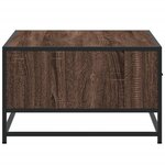 vidaXL Table basse chêne marron 90x57x35 cm bois d'ingénierie et métal