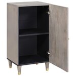 vidaXL Buffet Gris et or 40 x 33.5 x 75 cm Bois de manguier massif