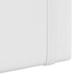 vidaXL Tête de lit suspendue Avec lumière LED Blanc Tissu