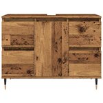 vidaXL Armoire de salle de bain vieux bois 80x33x60 cm bois ingénierie