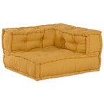 vidaXL Canapé modulaire 2 Pièces Jaune 140 x 70 x 56 cm tissu