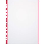 Sachet de 10 Pochettes perforées A4 avec bord couleur PP 0 09 mm Assorties OXFORD