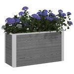 vidaXL Jardinière surélevée Gris 75 x 30 x 22 cm WPC et Aluminium